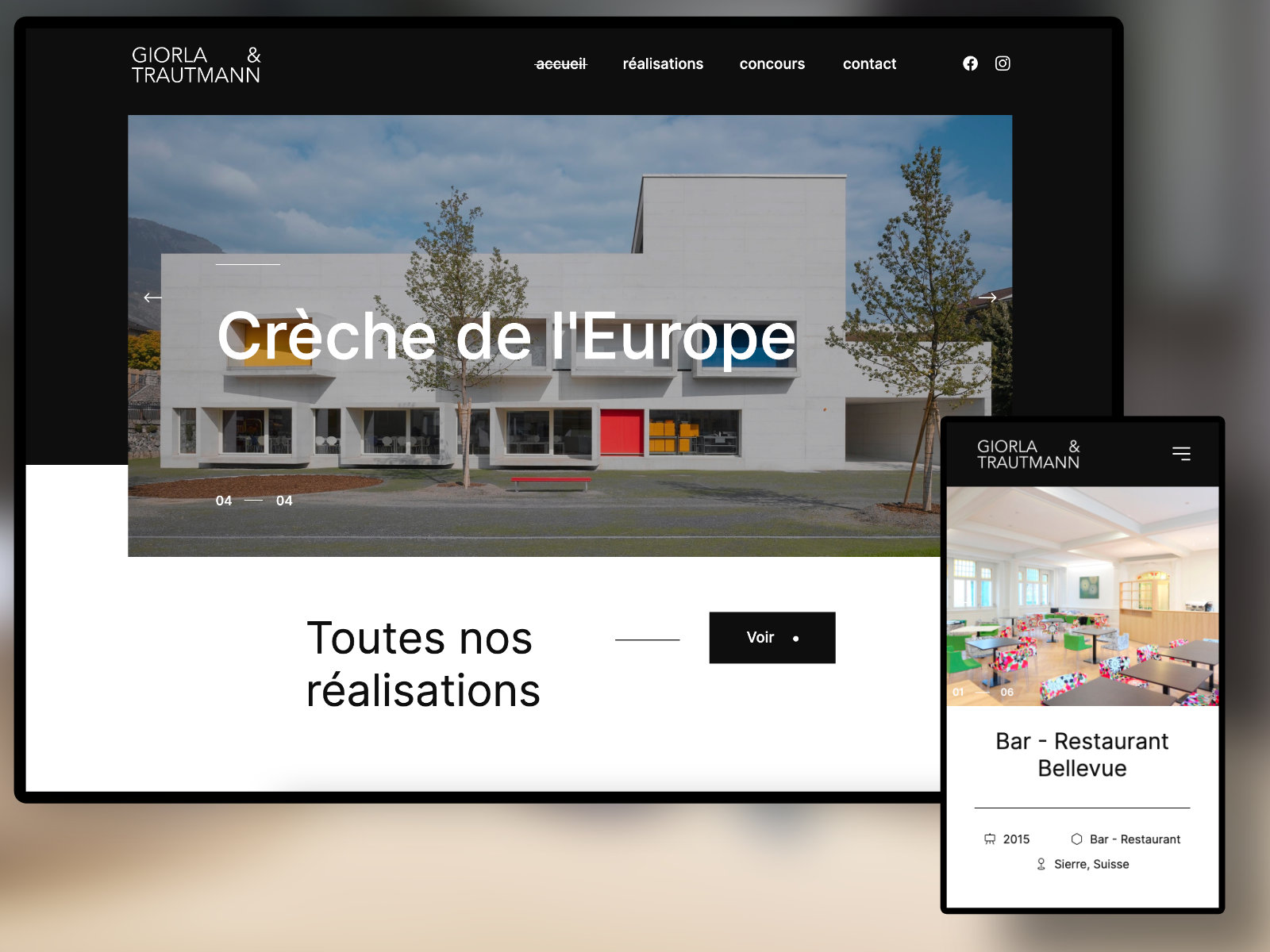 Aperçu en image du site web Giorla Trautmann