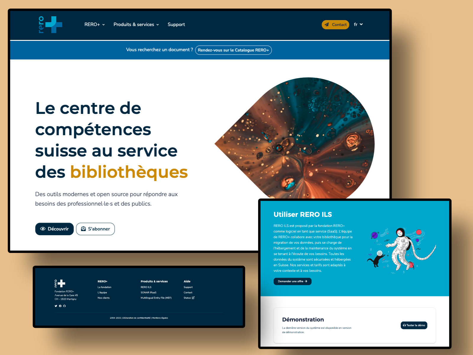 Aperçu en image du site web RERO+